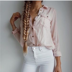 Pink button up shirt